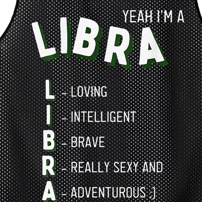 Yeah I'm a Libra Zodiac Mesh Reversible Basketball Jersey Tank