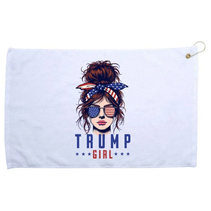 Yes IM A Trump Girl Get Over It Trump 2024 Election Grommeted Golf Towel