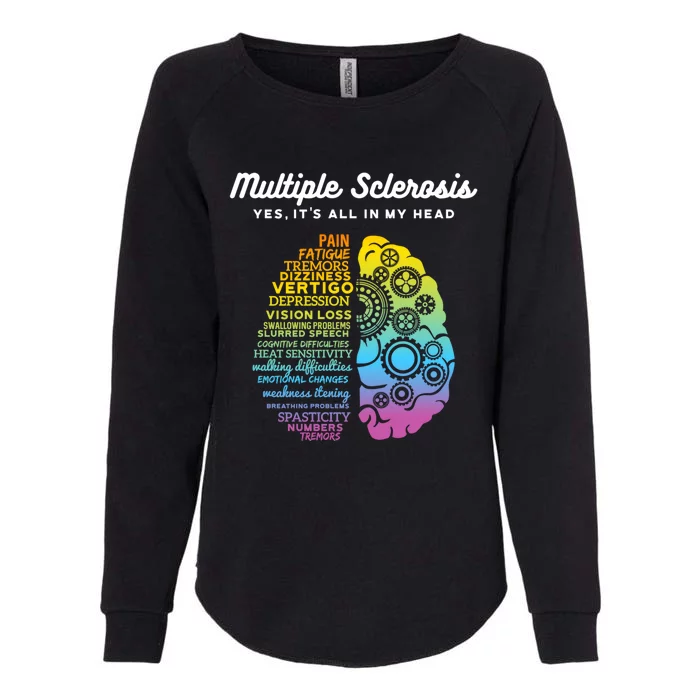 Yes It's All In My Head Multiple Sclerosis Cute Gift Ms Cute Gift Cool Gift Womens California Wash Sweatshirt