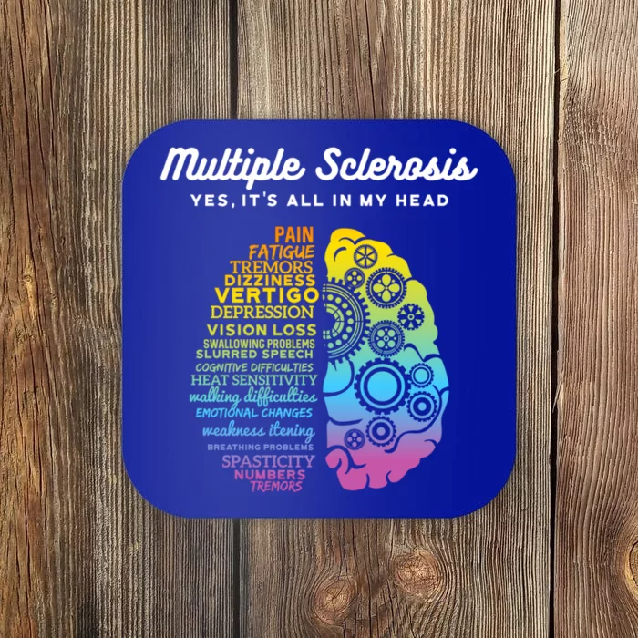 Yes It's All In My Head Multiple Sclerosis Cute Gift Ms Cute Gift Cool Gift Coaster