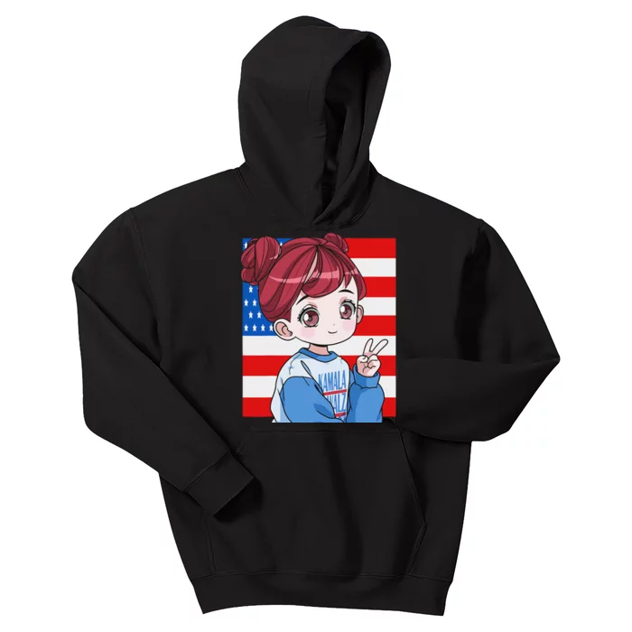 Yes IM A Kamala Harris Patriotic Democrat 2024 Kids Hoodie