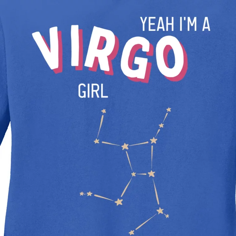 Yeah Im A Virgo Zodiac Funny Gift Ladies Long Sleeve Shirt