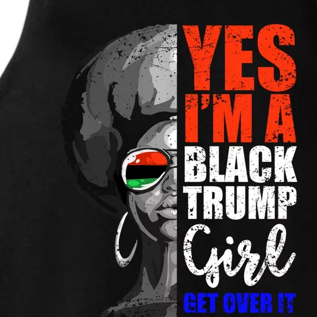 Yes Im A Black Trump African American For Trump Gift Ladies Tri-Blend Wicking Tank