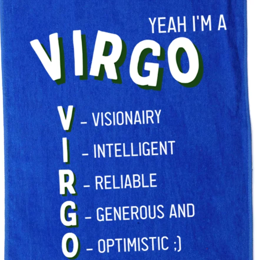 Yeah Im A Virgo Zodiac Gift Platinum Collection Golf Towel