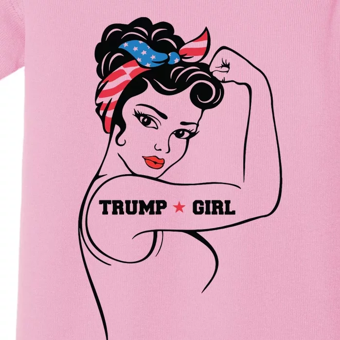 Yes Im A Trump Girl Get Over It Trump 2024 Election Gifts Baby Bodysuit