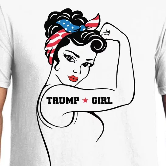 Yes Im A Trump Girl Get Over It Trump 2024 Election Gifts Pajama Set