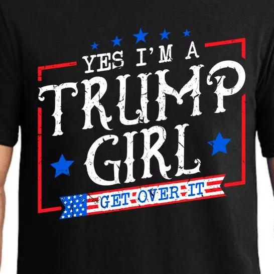 Yes IM A Trump Get Over It Funny Gift For Trump Supporter Gift Pajama Set