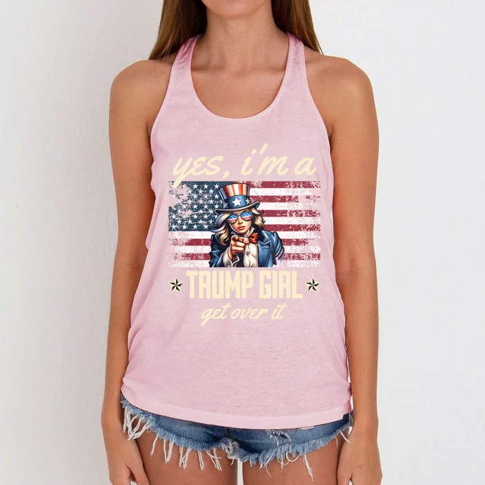 Yes IM A Trump Trump 2024 Presidential Election Gift Women's Knotted Racerback Tank