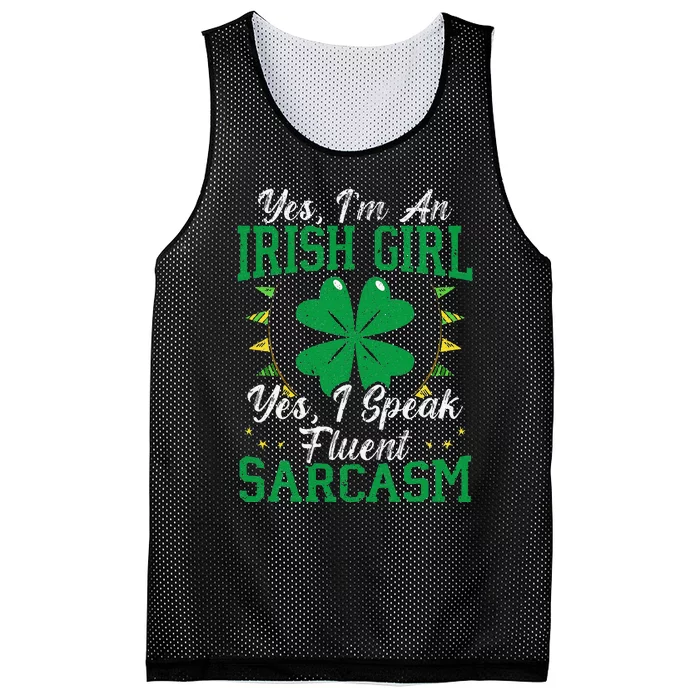 Yes I’m An Irish St. Patrick's Saint Pattys Day Mesh Reversible Basketball Jersey Tank