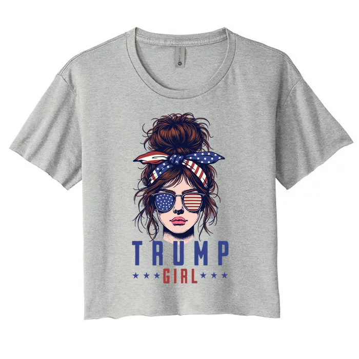 Yes IM A Trump Get Over It Trump 2024 Election Gift Women's Crop Top Tee