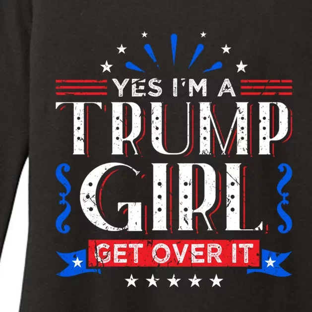 Yes IM A Trump Get Over It Funny Gift For Trump Fan Funny Gift Womens CVC Long Sleeve Shirt