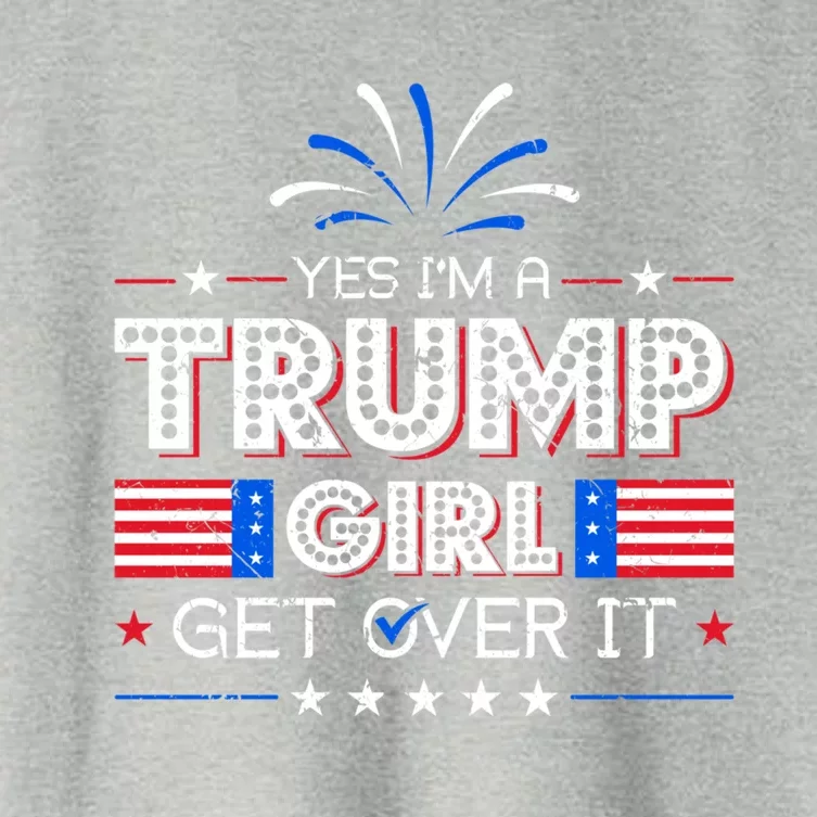 Yes IM A Trump Get Over It Presidential Politics Trump Meaningful Gift Women's Crop Top Tee