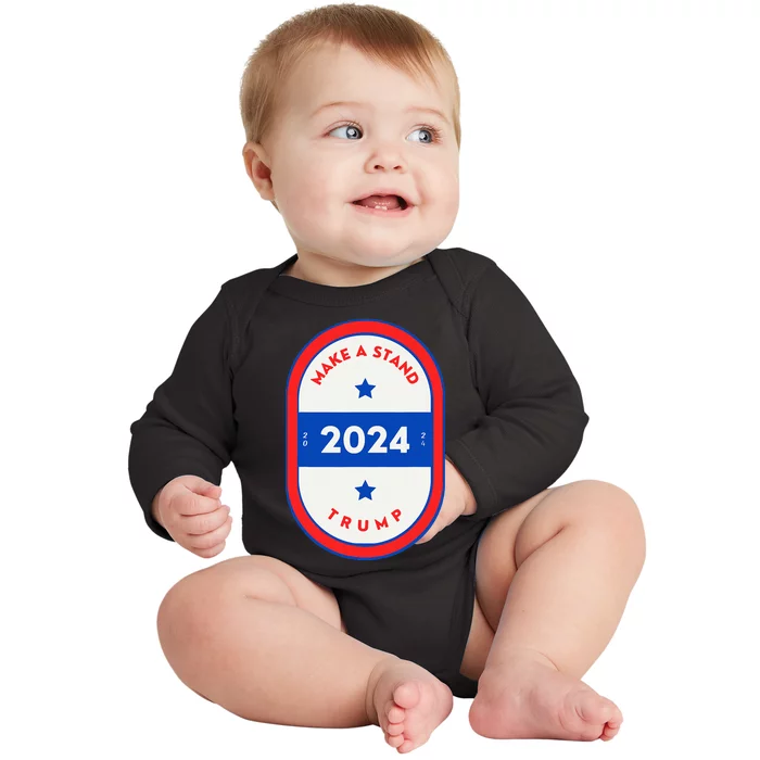 Yes I'm A Trump Get Over It Trump 2024 Election Baby Long Sleeve Bodysuit