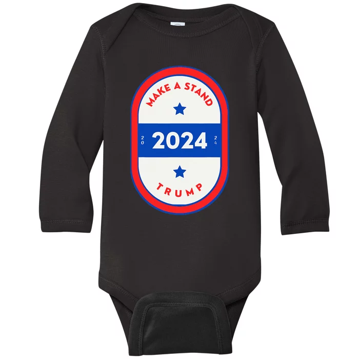 Yes I'm A Trump Get Over It Trump 2024 Election Baby Long Sleeve Bodysuit