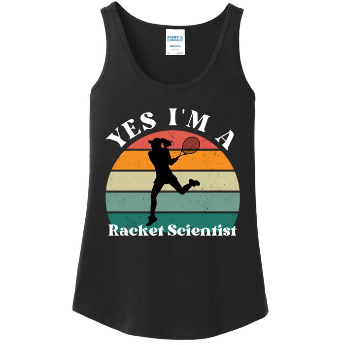 Yes I'm A Racket Scientist Tennis Player & Tennis Coach Ladies Essential Tank