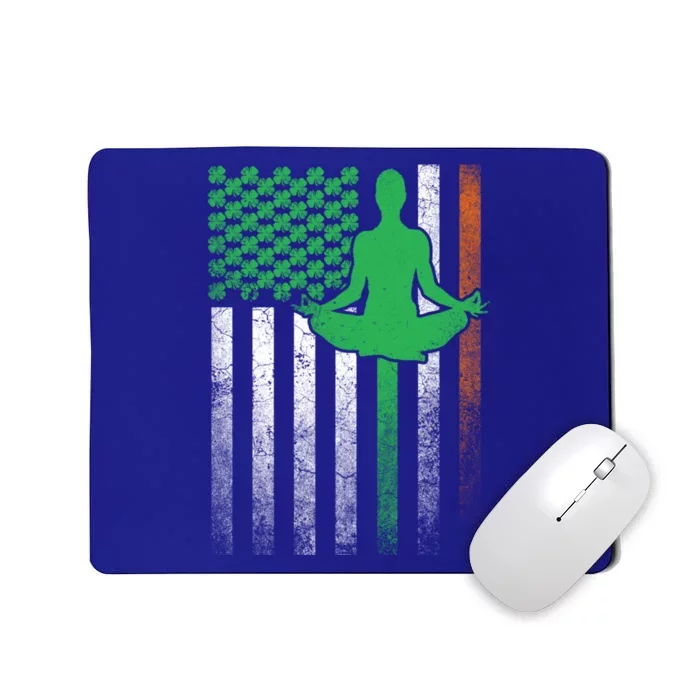 Yoga Irish American Flag St Patricks Day Saint Paddys Gift Mousepad