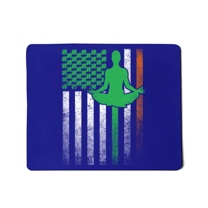 Yoga Irish American Flag St Patricks Day Saint Paddys Gift Mousepad