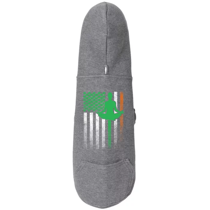 Yoga Irish American Flag St Patricks Day Saint Paddys Gift Doggie 3-End Fleece Hoodie