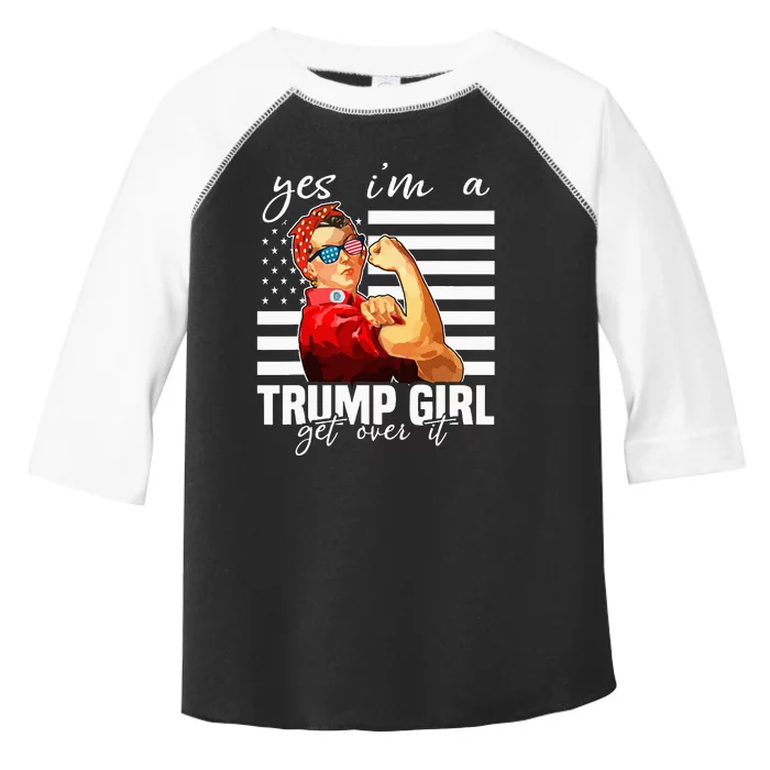 Yes IM A Trump Girl Get Over It Trump 2024 Toddler Fine Jersey T-Shirt