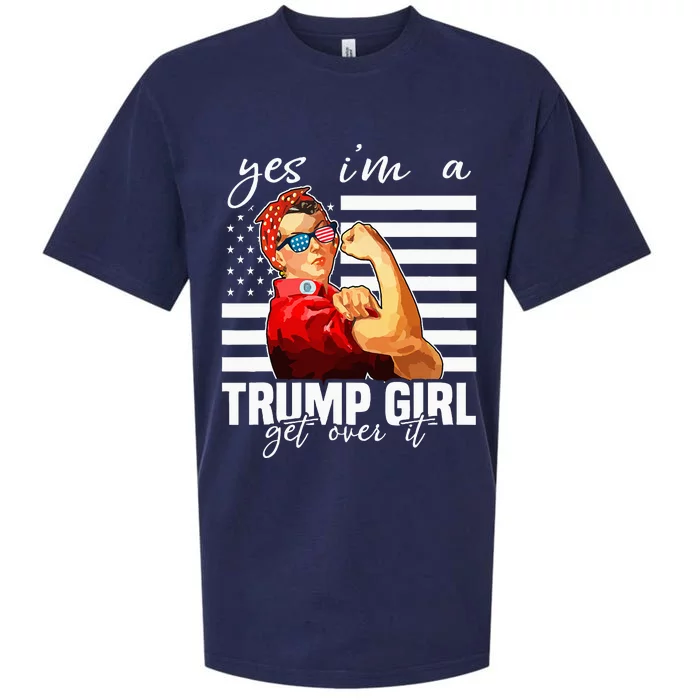 Yes IM A Trump Girl Get Over It Trump 2024 Sueded Cloud Jersey T-Shirt