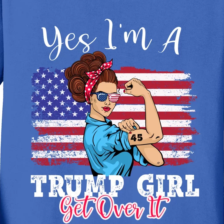 Yes IM A Trump Get Over Igift Trump 2020 Gift Kids Long Sleeve Shirt