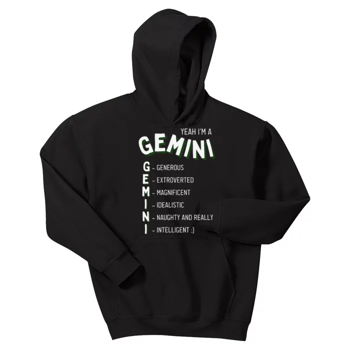 Yeah I'm a Gemini Zodiac Kids Hoodie