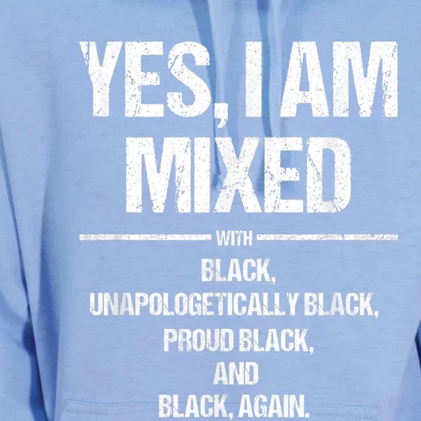 Yes I Am Mixed With Black Proud Black History Month Gift Unisex Surf Hoodie