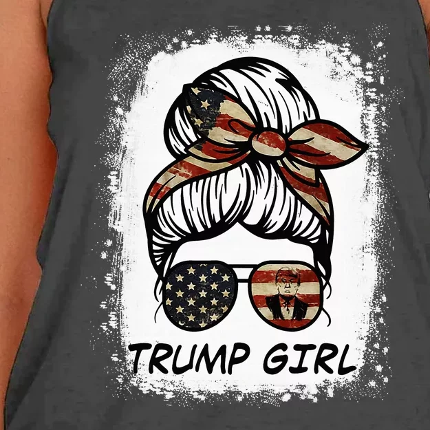 Yes IM A Trump Girl Get Over It Trump 2024 Election Gifts Women's Knotted Racerback Tank