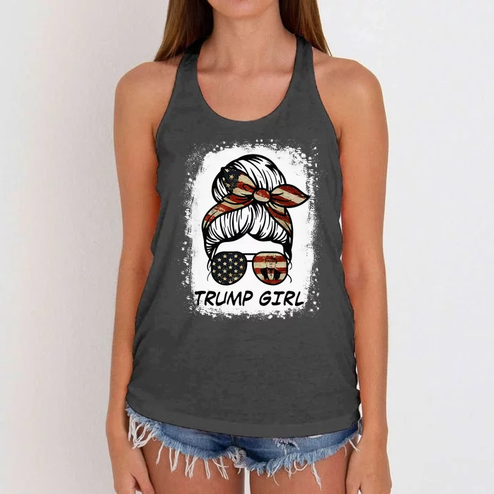 Yes IM A Trump Girl Get Over It Trump 2024 Election Gifts Women's Knotted Racerback Tank