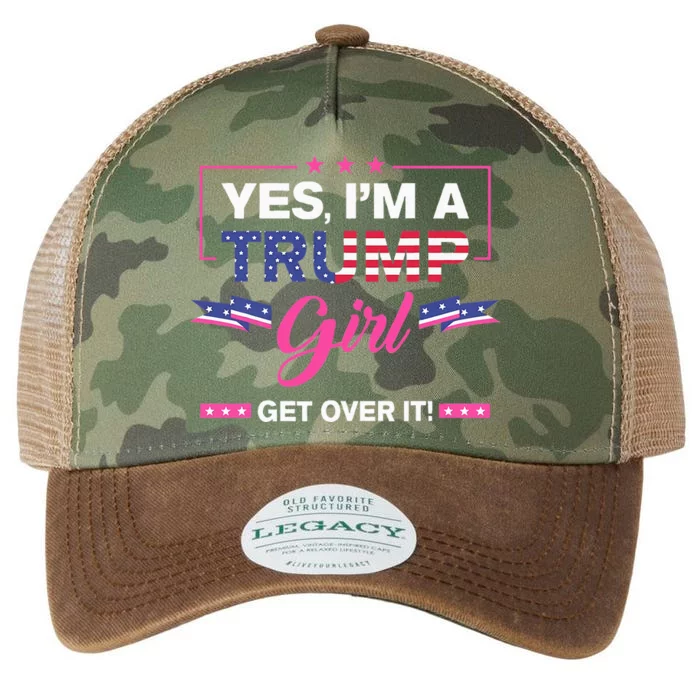 Yes IM A Trump Girl Get Over It Trump 2024 Election Gifts Legacy Tie Dye Trucker Hat