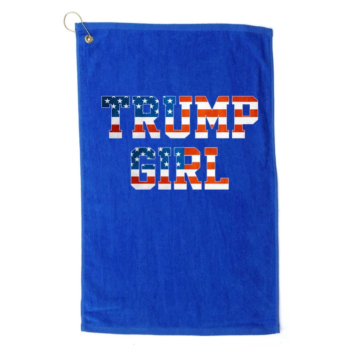 Yes IM A Trump Get Over It Us Flag Trump 2024 Election Cute Gift Platinum Collection Golf Towel