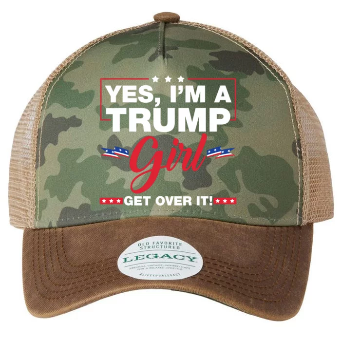 Yes IM A Trump Girl Get Over It Trump 2024 Election Gifts Legacy Tie Dye Trucker Hat