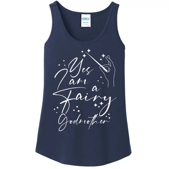 Yes I Am A Fairy Godmother Magic Godmom Mother's Day Lover Ladies Essential Tank