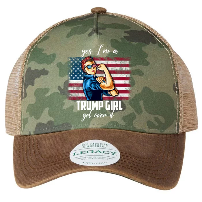 Yes IM A Trump Get Over It Us President Election 2020 Cool Gift Legacy Tie Dye Trucker Hat