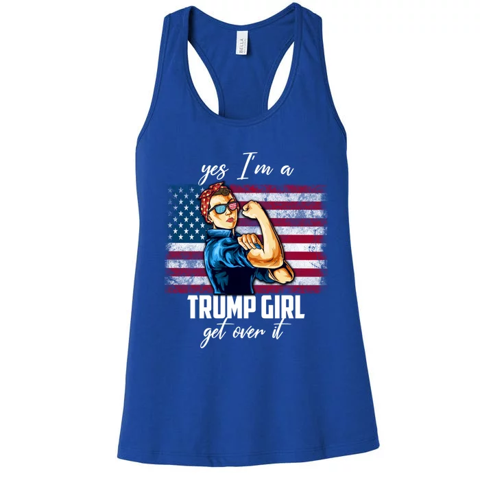 Yes IM A Trump Get Over It Us President Election 2020 Cool Gift Women's Racerback Tank