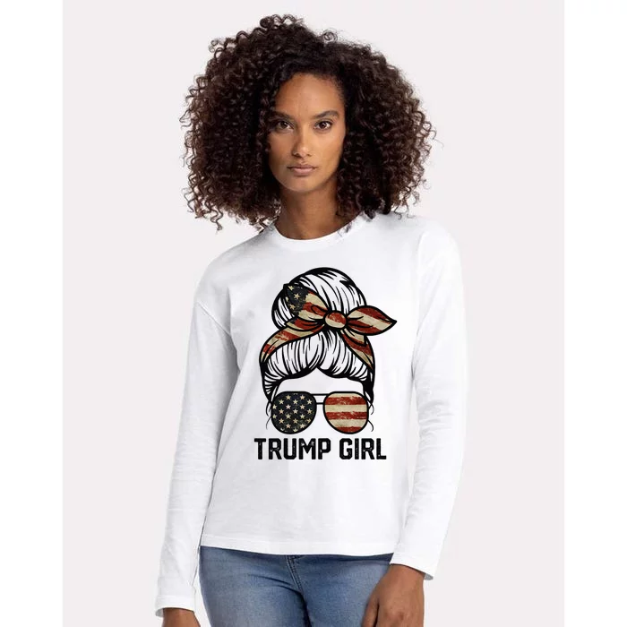 Yes IM A Trump Girl Get Over It Trump Girl 2024 Election Womens Cotton Relaxed Long Sleeve T-Shirt