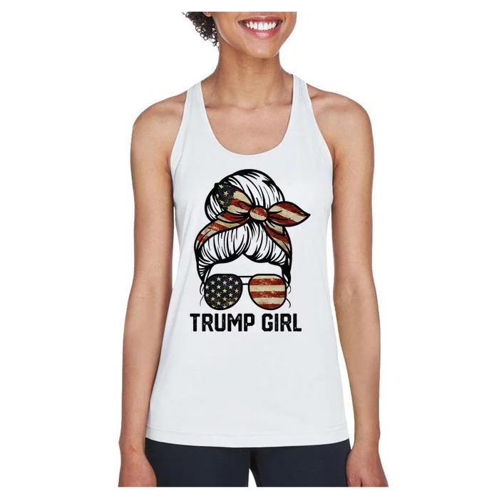 Yes IM A Trump Girl Get Over It Trump Girl 2024 Election Women's Racerback Tank