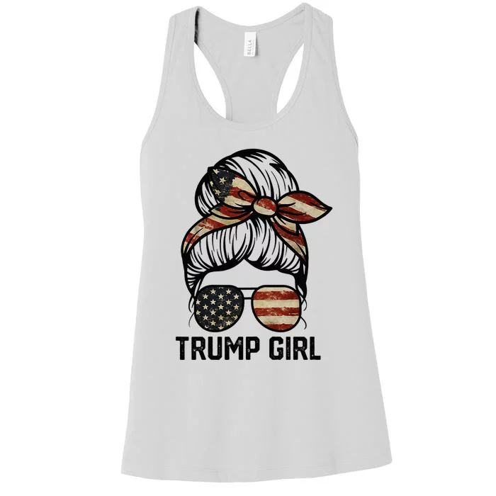 Yes IM A Trump Girl Get Over It Trump Girl 2024 Election Women's Racerback Tank