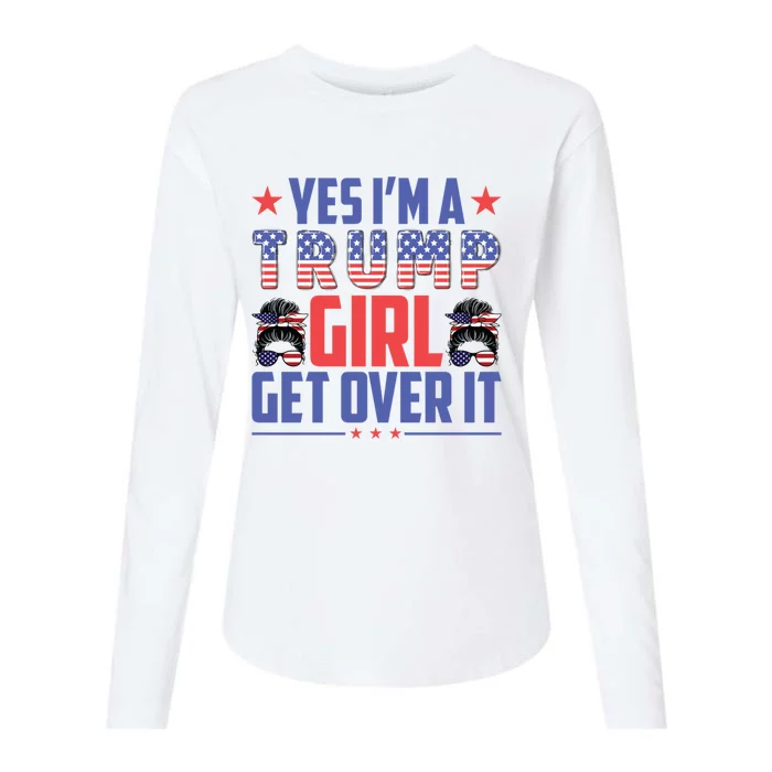 Yes IM A Trump Get Over It Vintage Classic Fun Support Cool Gift Womens Cotton Relaxed Long Sleeve T-Shirt