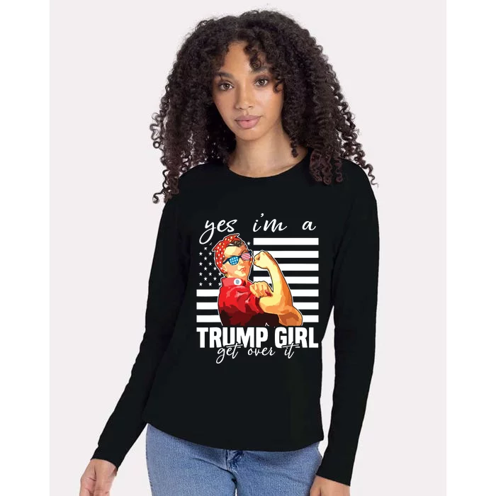 Yes Im A Trump Girl Get Over It Trump 2020 Womens Cotton Relaxed Long Sleeve T-Shirt