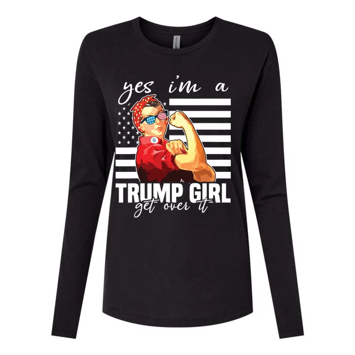 Yes Im A Trump Girl Get Over It Trump 2020 Womens Cotton Relaxed Long Sleeve T-Shirt