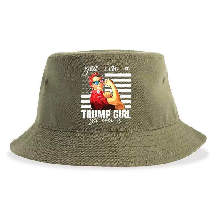 Yes Im A Trump Girl Get Over It Trump 2020 Sustainable Bucket Hat