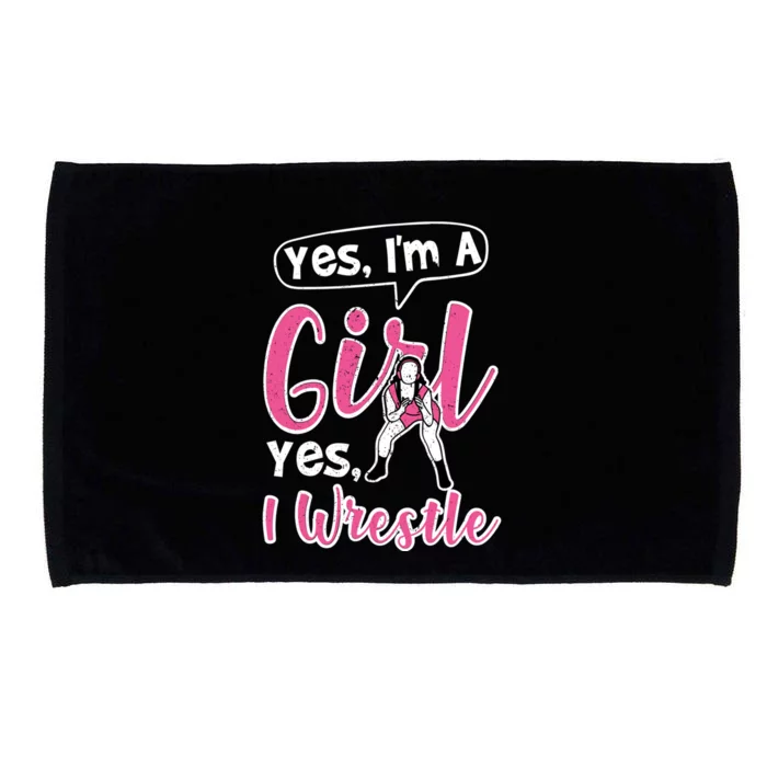 Yes Im A Yes I Wrestle Wrestler Gift Microfiber Hand Towel