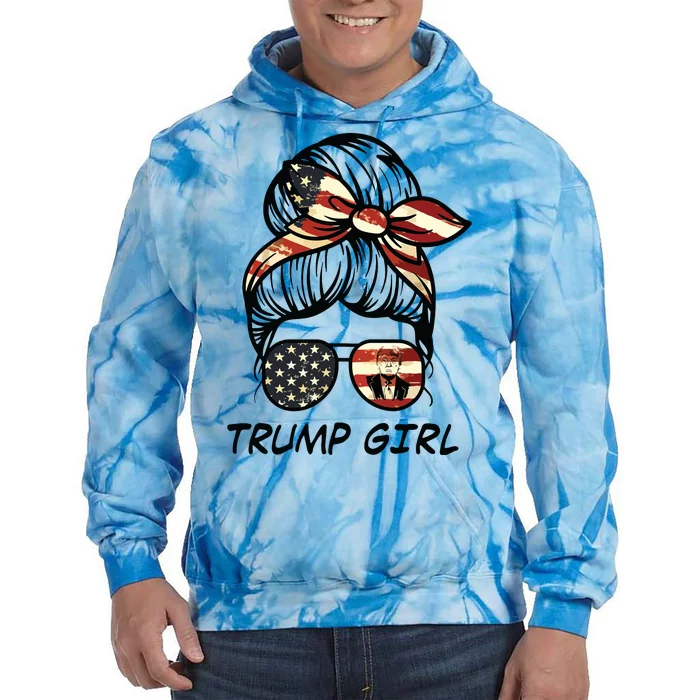 Yes Im A Trump Girl Get Over It Trump 2024 Election Gifts Tie Dye Hoodie