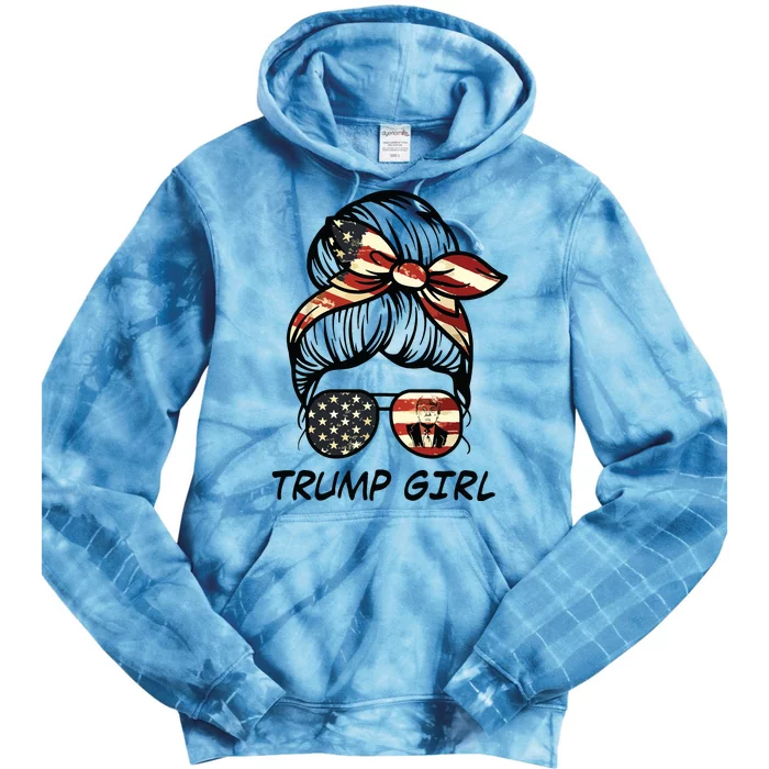 Yes Im A Trump Girl Get Over It Trump 2024 Election Gifts Tie Dye Hoodie