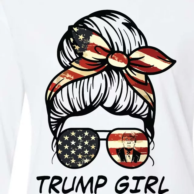 Yes Im A Trump Girl Get Over It Trump 2024 Election Gifts Womens Cotton Relaxed Long Sleeve T-Shirt