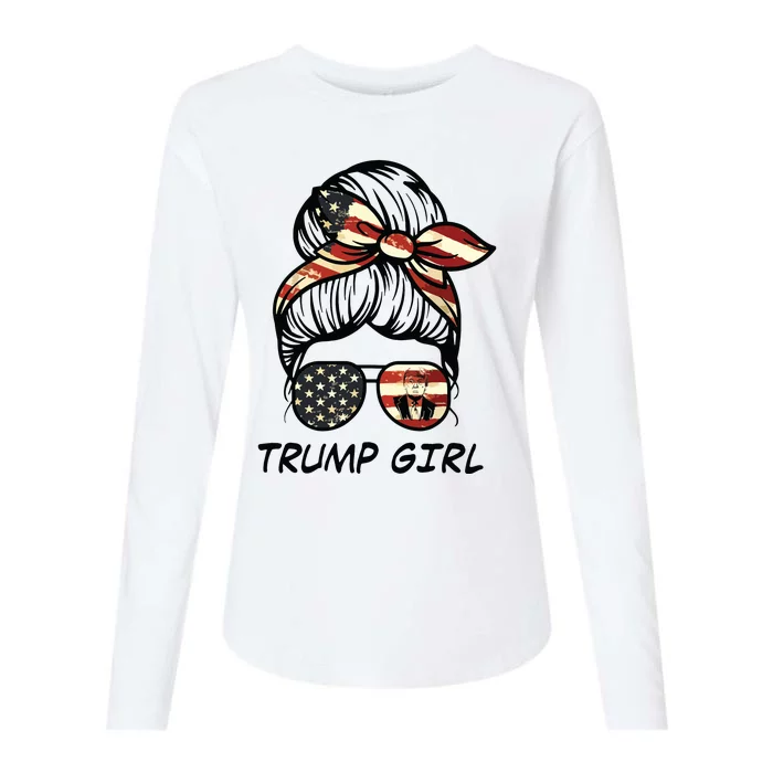 Yes Im A Trump Girl Get Over It Trump 2024 Election Gifts Womens Cotton Relaxed Long Sleeve T-Shirt