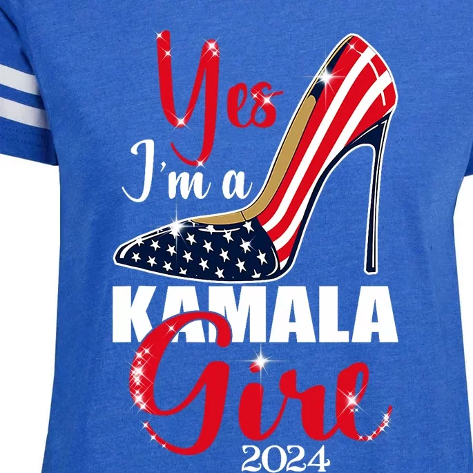 Yes IM A Kamala Girl Stilettos High Heel Harris 2024 Vote Enza Ladies Jersey Football T-Shirt