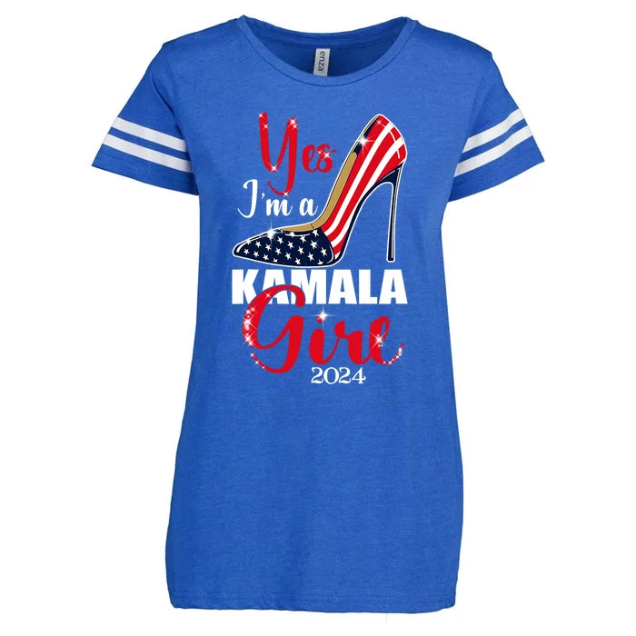 Yes IM A Kamala Girl Stilettos High Heel Harris 2024 Vote Enza Ladies Jersey Football T-Shirt