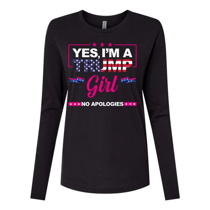 Yes Im A Trump Girl No Apologies 2024 Election Womens Cotton Relaxed Long Sleeve T-Shirt